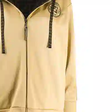 Fendi Reversible Zip Hoodie Yellow