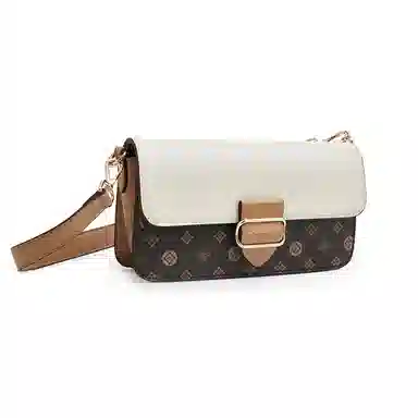 老人头 休闲百搭潮流 合成革 单肩包 女款 咖啡色