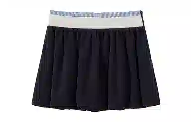 CHUU Retro Colorblock High-Waist Skirt
