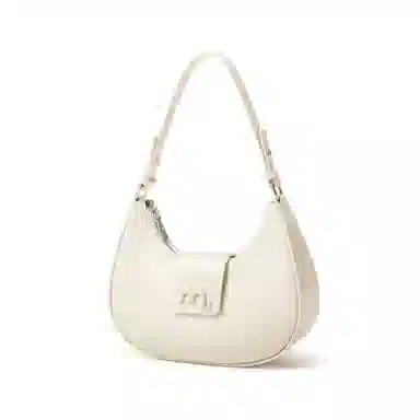 妙迪 小众设计高级感时尚气质通勤简约百搭 质感真皮牛皮 新月包月亮腋下包手提单肩斜挎包 中号 女款 黑色