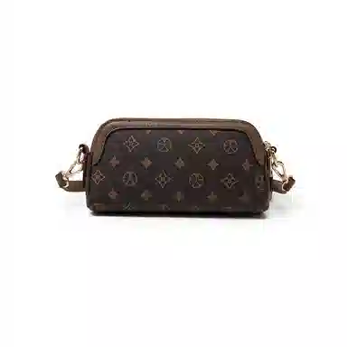 老人头 小众复古日常 合成革 手机包单肩斜挎包 女款 咖啡色