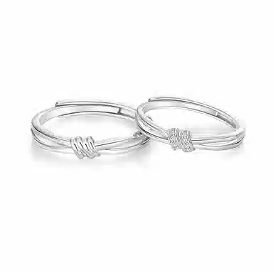 RARONE S925 Silver Couple Ring