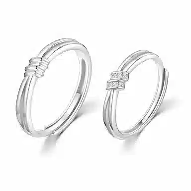 RARONE S925 Silver Couple Ring