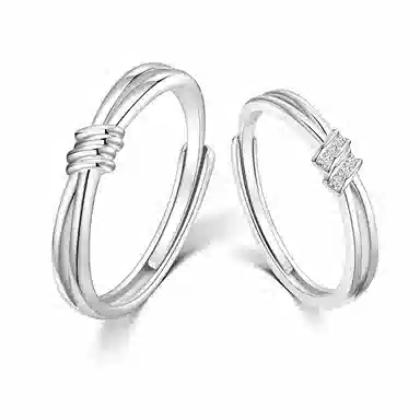 RARONE S925 Silver Couple Ring