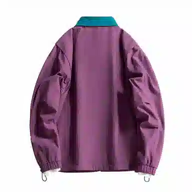 s.k. manor hill Letter Logo Bomber Jacket Purple
