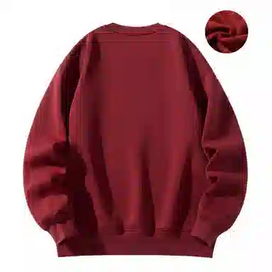 大卫贝肯 美式复古简约宽松休闲圆领长袖卫衣 男女同款 西瓜粉