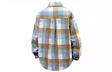 王者荣耀 鲁班七号星空梦想款美式复古多彩格纹高街简约基础款宽松小衫翻领休闲慵懒风百搭通勤长袖衬衫 男女同款