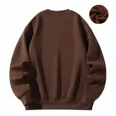 大卫贝肯 美式复古简约宽松休闲圆领长袖卫衣 男女同款 西瓜粉