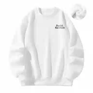 大卫贝肯 美式复古简约宽松休闲圆领长袖卫衣 男女同款 西瓜粉