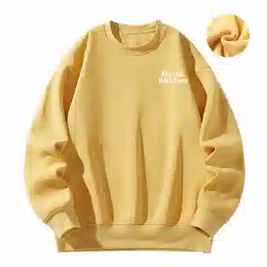 大卫贝肯 美式复古简约宽松休闲圆领长袖卫衣 男女同款 西瓜粉