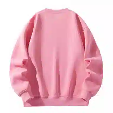 大卫贝肯 美式复古简约宽松休闲圆领长袖卫衣 男女同款 西瓜粉