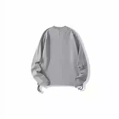 我是大卫 纯色基础款圆领落肩套头休闲卫衣 男女同款