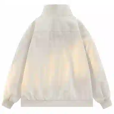 大卫贝肯 美式字母基础款工装教练户外通勤立领百搭舒适时尚长袖夹克外套 男女同款 黑色