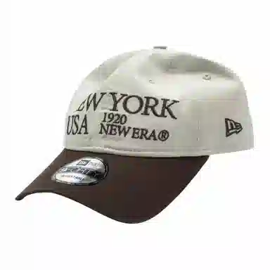 New Era Logo Cotton Cap Stone