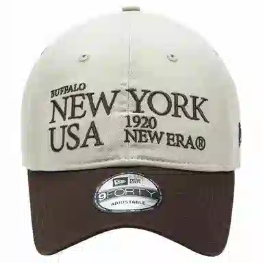 New Era Logo Cotton Cap Stone