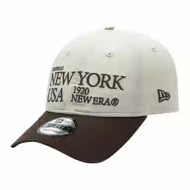 New Era Logo Cotton Cap Stone