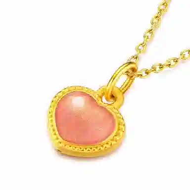 六福珠宝 糖果心情黄金珐琅工艺挂坠定价 足金 吊坠 女款