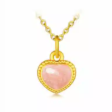 六福珠宝 糖果心情黄金珐琅工艺挂坠定价 足金 吊坠 女款