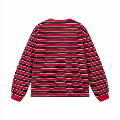 Mr. Jiangnan Vintage Logo Striped Long Sleeve Tee