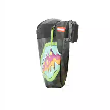 Sprayground Checkerboard Shark Mouth Waist Bag Black