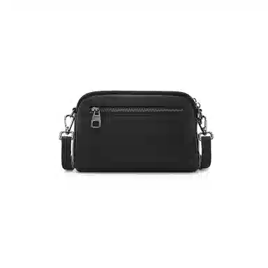 老人头 简约高级感百搭 牛皮拼合成革 单肩包 女款 黑色