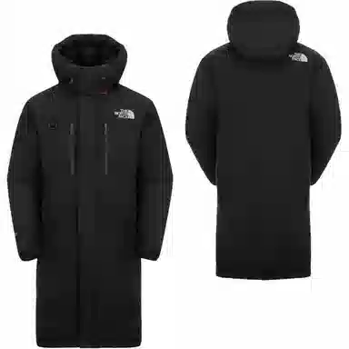 The North Face Logo Hooded Down Jacket Black