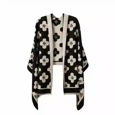 纳兰杜 春夏薄款小流苏高级感旅行配饰外搭四季通用拍照实用 聚酯纤维 披肩 女款