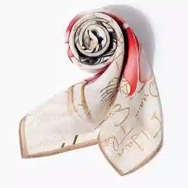 上海故事 百搭春秋时尚装饰喷绘外出 棉 桑蚕丝 绒线围巾 女款