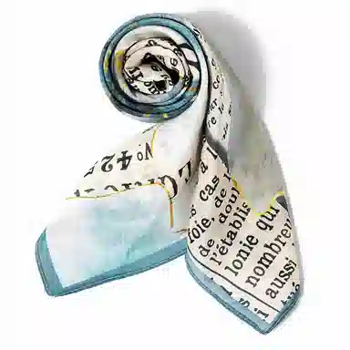 上海故事 百搭春秋时尚装饰喷绘外出 棉 桑蚕丝 绒线围巾 女款