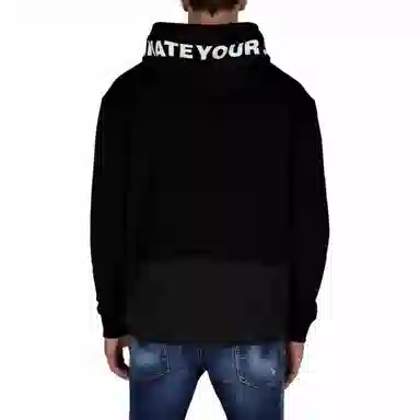 DSQUARED2 Logo Maple Leaf Hoodie Black