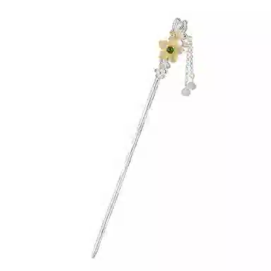 妖娆猫 新中式发饰 古风盘发发钗 高级感流苏步摇 铜镀银 发簪 女款