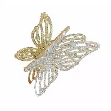 妖娆猫 高级感夹子头饰秋冬款蝴蝶发抓后脑勺大号鲨鱼卡发量多 合金 抓夹发夹 女款