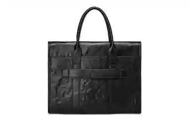 FAIRWHALE Vintage Leather Briefcase Black