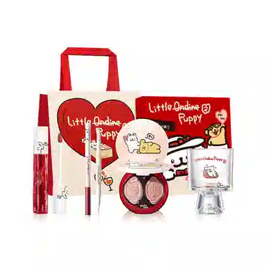 小奥汀线条小狗 微醺 花心奶雾唇霜卧蚕笔多用粉盘彩妆套装 不晕染清透气色提亮肤色修饰轮廓