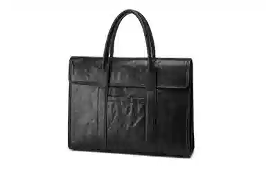 FAIRWHALE Vintage Leather Briefcase Black