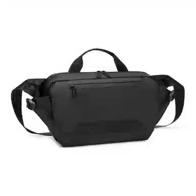 维多利亚旅行者 多功能可扩容潮流休闲时尚百搭上班通勤户外骑行 皮膜 胸包腰包 男款 黑色