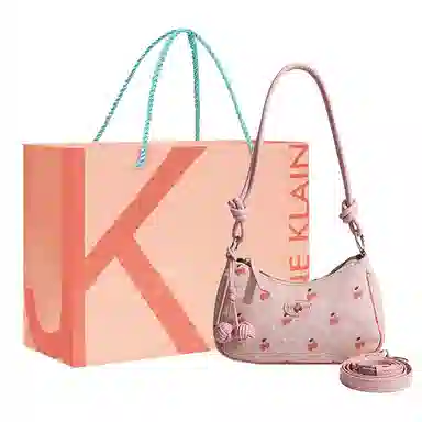 Jane Klain Strawberry Print Bag
