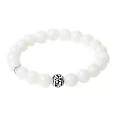 新中式小众气质招财转运六字真言文玩好运贺礼 白玉菩提 时尚手串手饰 男女同款情侣款