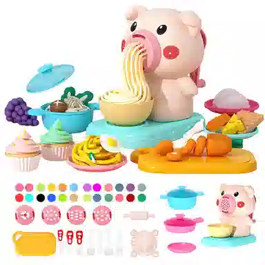 益米 黏土套装  彩泥小猪面条机 玩具