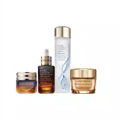 雅诗兰黛 明星礼盒小棕瓶樱花水护肤套装 保湿滋润修护 四件套