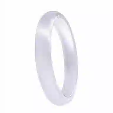 素于 白月光玉镯国潮中式精致古风清冷感素圈温润气质优雅小众叠戴平安镯旗袍汉服通勤时尚简约百搭#幸运配饰 玻璃猫眼 手镯 女款