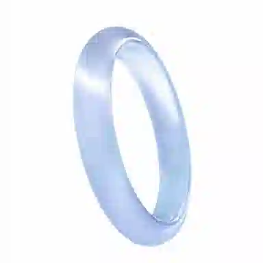 素于 白月光玉镯国潮中式精致古风清冷感素圈温润气质优雅小众叠戴平安镯旗袍汉服通勤时尚简约百搭#幸运配饰 玻璃猫眼 手镯 女款