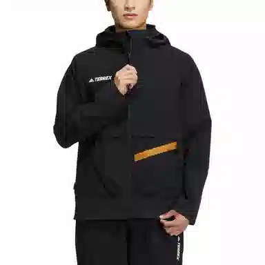 adidas Logo Zip Hoodie Black