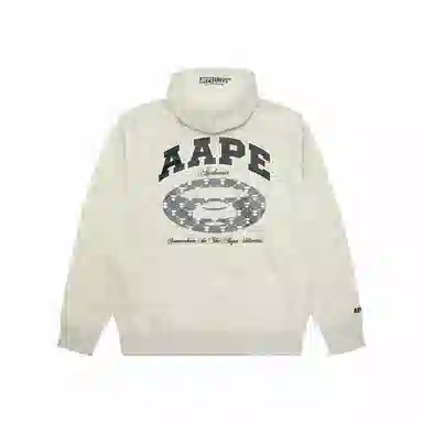 Aape FW24 Ape Face Letter Print Hoodie White