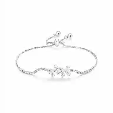 星珍思 爆闪星蝶 梦幻甜美轻奢小众设计感灵动锆石蝴蝶手饰 在逃公主闪耀招财蝴蝶腕饰#好运 合金 手链 女款