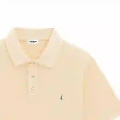 SAINT LAURENT Cassandre Polo Shirt In Piqu LogoPolo