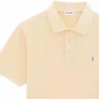 SAINT LAURENT Cassandre Polo Shirt In Piqu LogoPolo