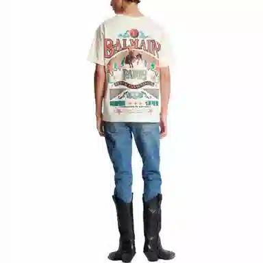 BALMAIN FW23 Signature Western T-Shirt T