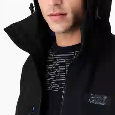 Emporio Armani EA7 Hoodie Jacket Black