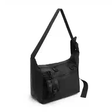 老人头 轻便百搭 织物 单肩包 男款 黑色